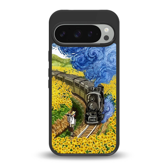 Starry Wait back phone cover | glass case for google pixel 9 pro