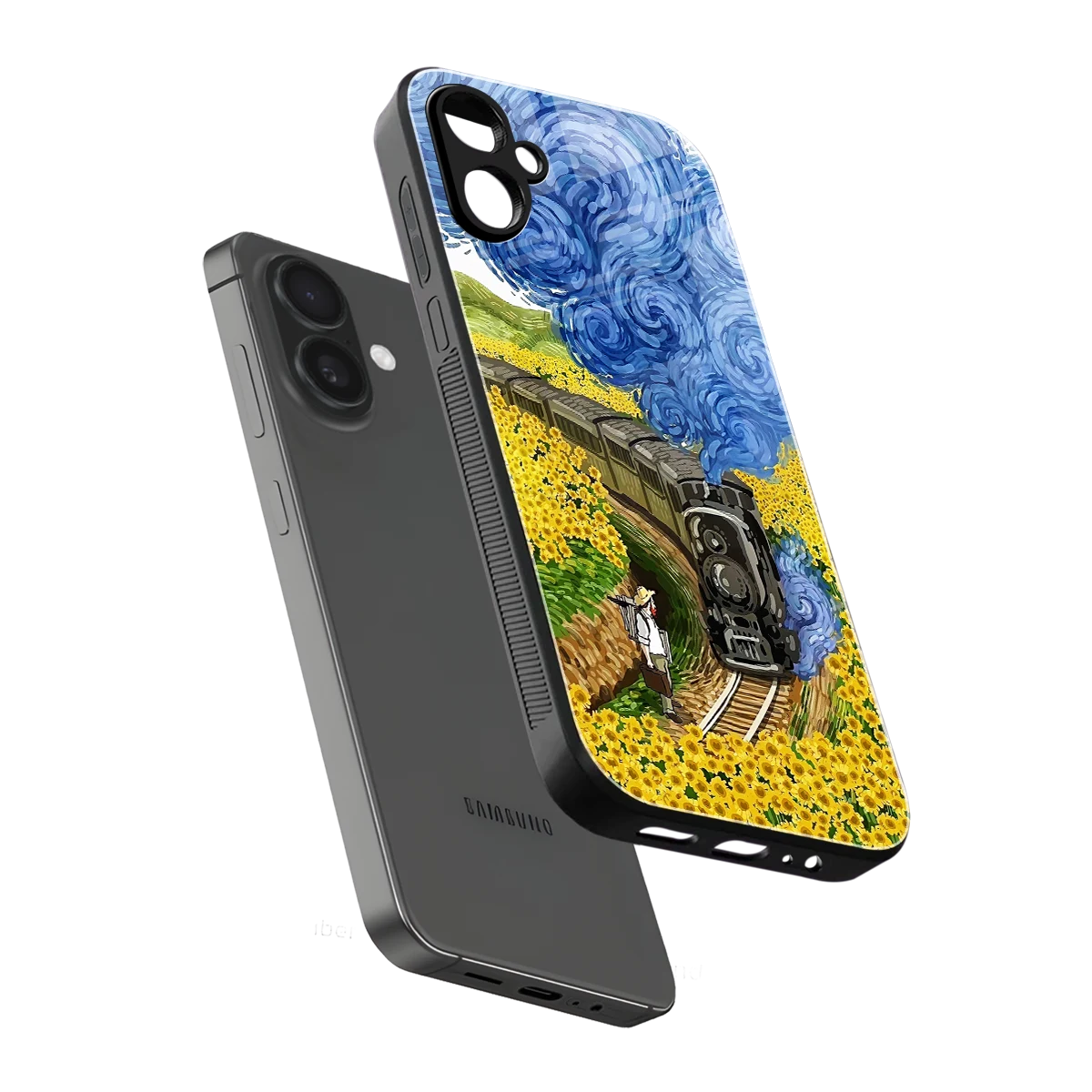 Starry Wait sleek samsung galaxy a06 5g cover with tempered glass back and TPU edges