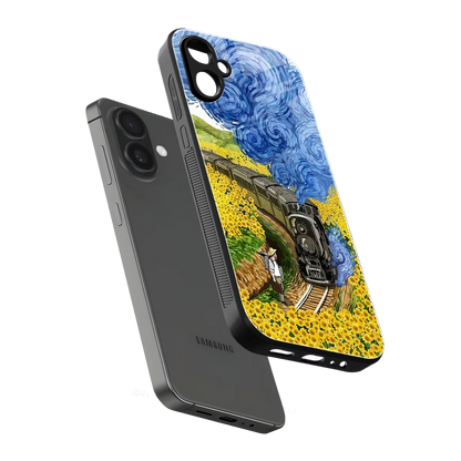 Starry Wait sleek samsung galaxy a06 5g cover with tempered glass back and TPU edges