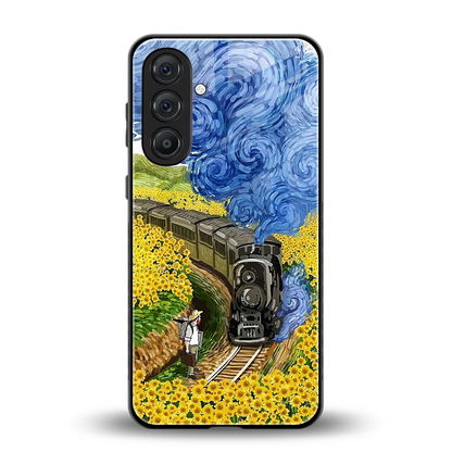 Starry Wait back phone cover | glass case for samsung galaxy a55 5g