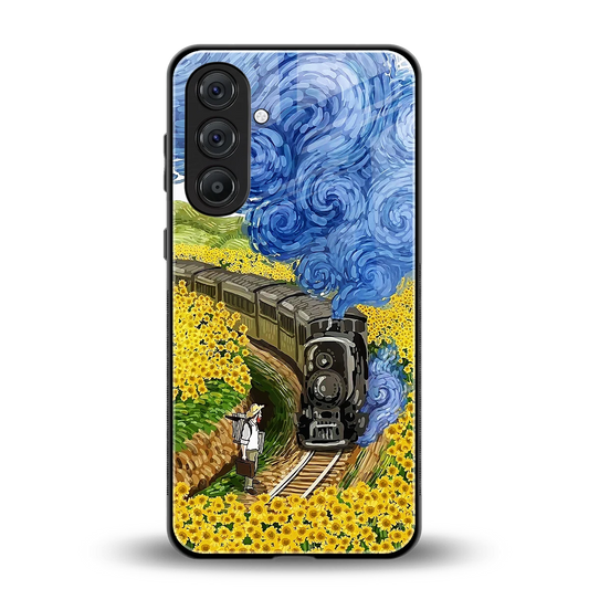 Starry Wait back phone cover | glass case for samsung galaxy m36 5g