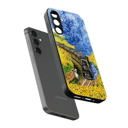 Starry Wait sleek samsung galaxy a55 5g cover with tempered glass back and TPU edges