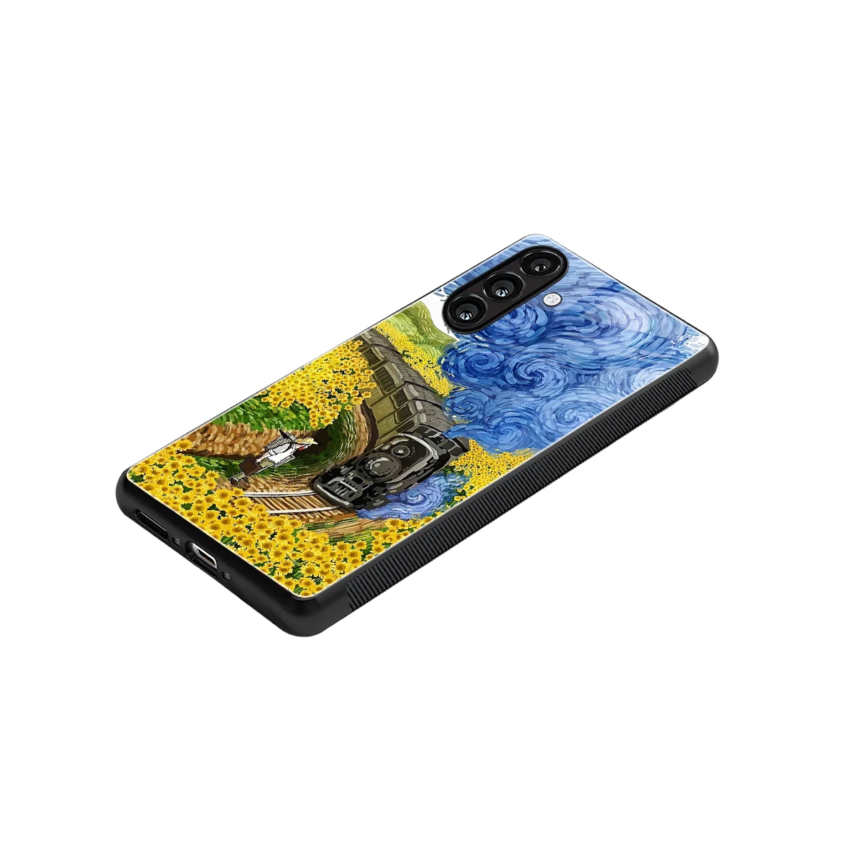 Starry Wait stylish phone case for samsung galaxy a55 5g | glossy glass and slim fit