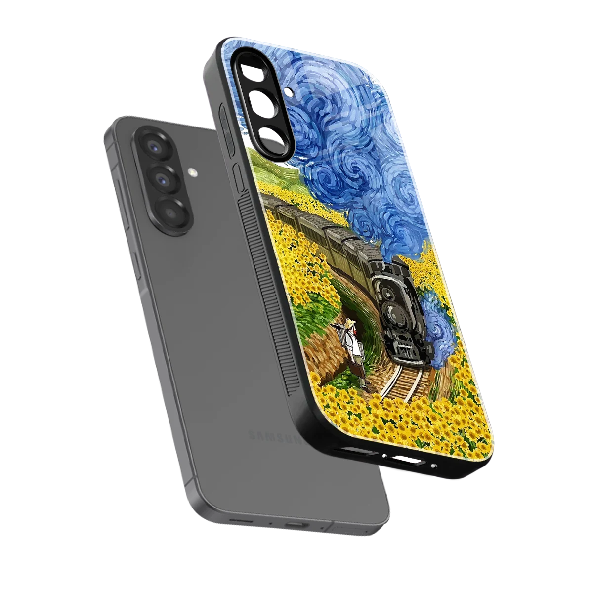 Starry Wait sleek samsung galaxy a36 5g cover with tempered glass back and TPU edges