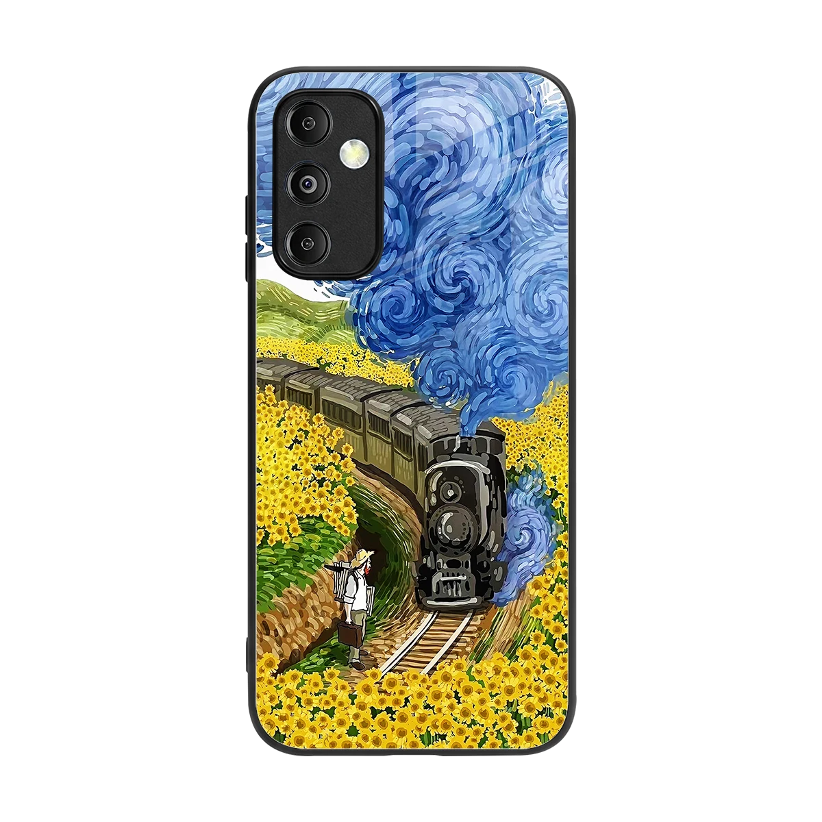 Starry Wait back phone cover | glass case for samsung galaxy m14 5g