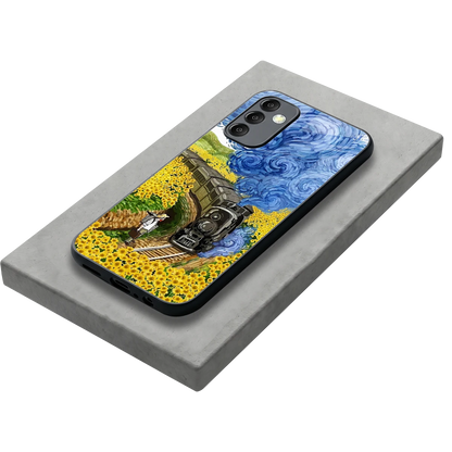 Starry Wait stylish phone case for samsung galaxy m14 5g | glossy glass and slim fit