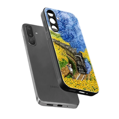 Starry Wait sleek samsung galaxy m36 5g cover with tempered glass back and TPU edges