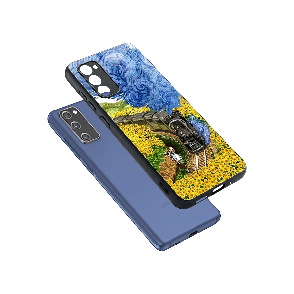 Starry Wait sleek samsung galaxy s20 fe cover with tempered glass back and TPU edges