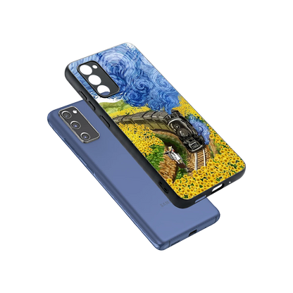 Starry Wait sleek samsung galaxy s20 fe cover with tempered glass back and TPU edges