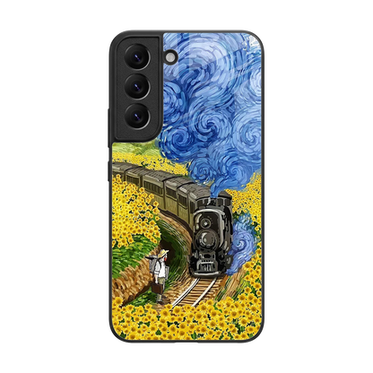 Starry Wait back phone cover | glass case for samsung galaxy s22