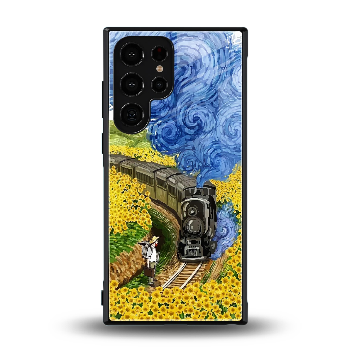 Starry Wait back phone cover | glass case for samsung galaxy s24 ultra