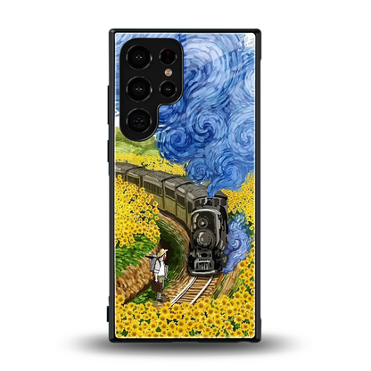 Starry Wait back phone cover | glass case for samsung galaxy s24 ultra