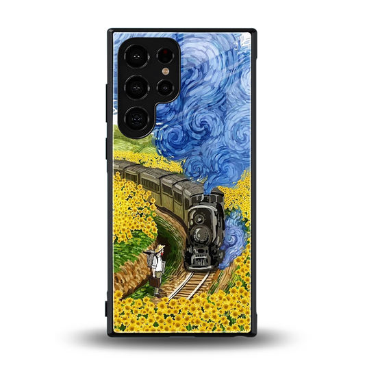 Starry Wait back phone cover | glass case for samsung galaxy s24 ultra
