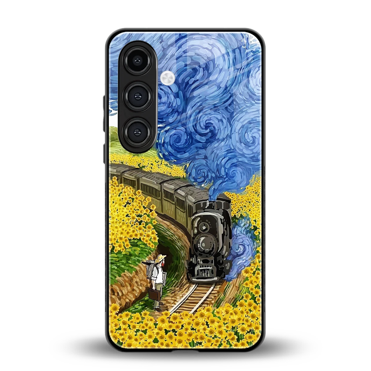 Starry Wait back phone cover | glass case for samsung galaxy s25 fe