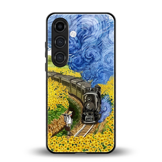 Starry Wait back phone cover | glass case for samsung galaxy s25 fe