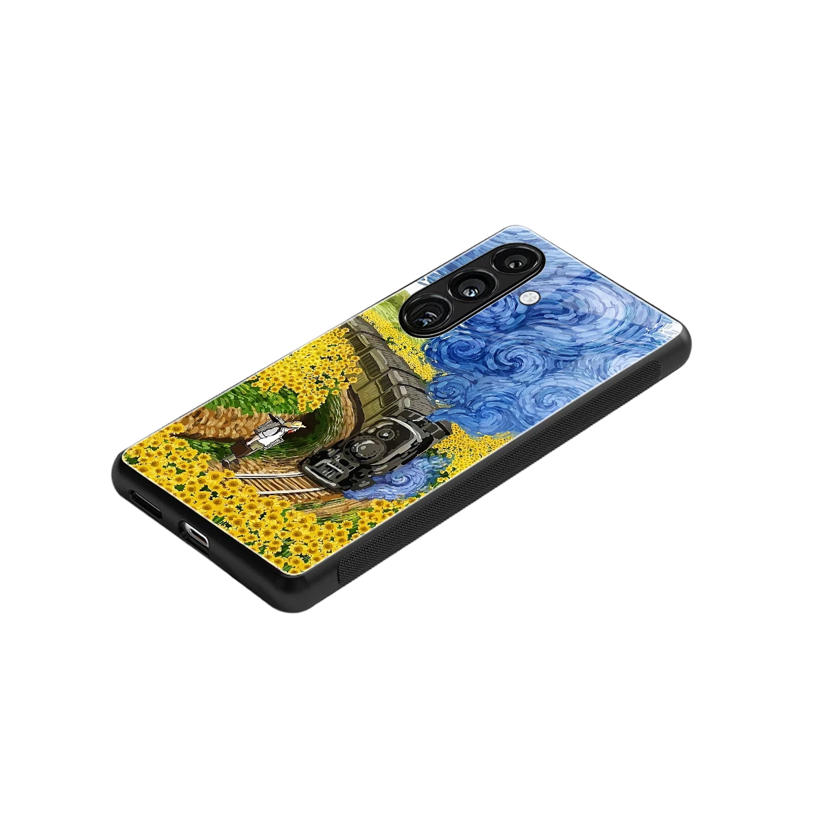 Starry Wait stylish phone case for samsung galaxy s25 fe | glossy glass and slim fit