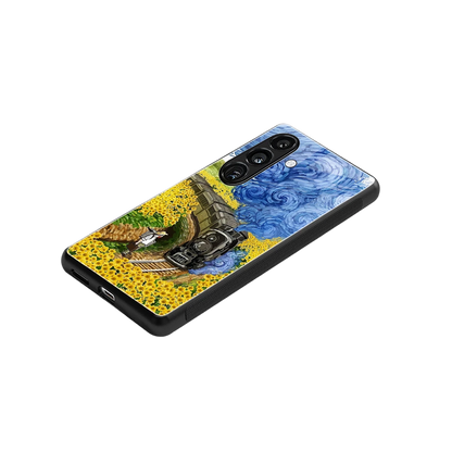 Starry Wait stylish phone case for samsung galaxy s24 | glossy glass and slim fit