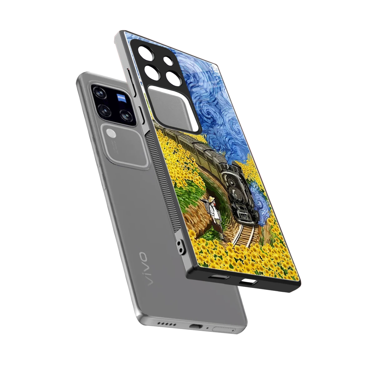 Starry Wait sleekvivo v30 pro cover with tempered glass back and TPU edges