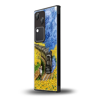 Starry Wait vivo v30 mobile cover | shockproof glass phone case