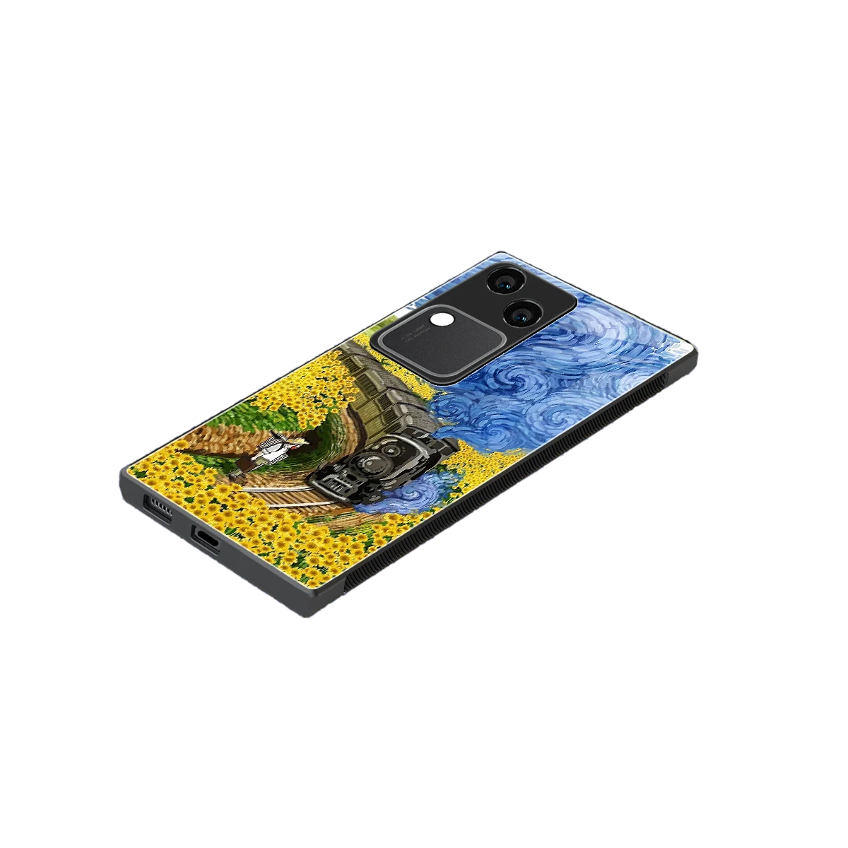 Starry Wait stylish phone case for vivo v30 | glossy glass and slim fit