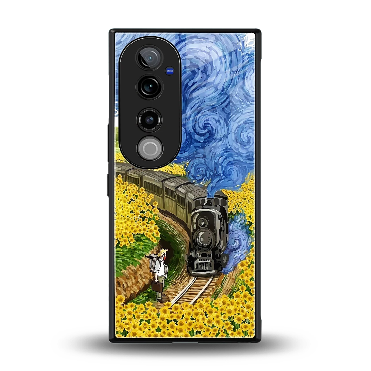 Starry Wait back phone cover | glass case for vivo v40 pro