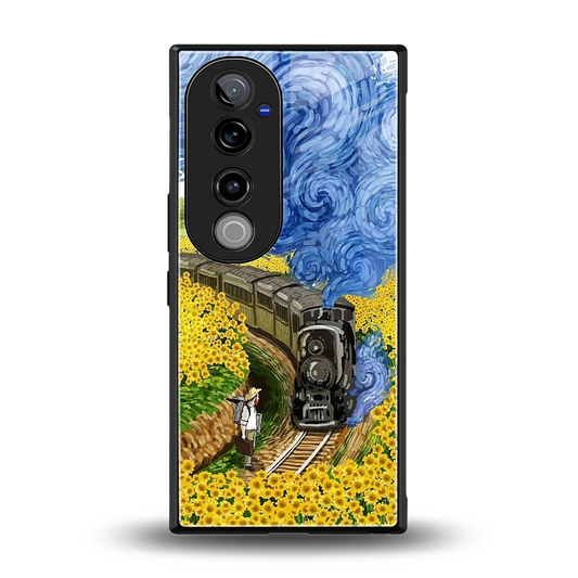 Starry Wait back phone cover | glass case for vivo v40 pro