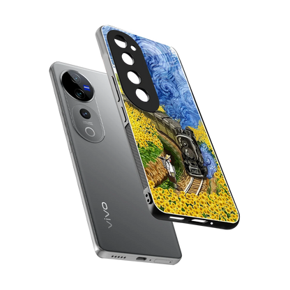 Starry Wait sleek vivo v40 pro cover with tempered glass back and TPU edges