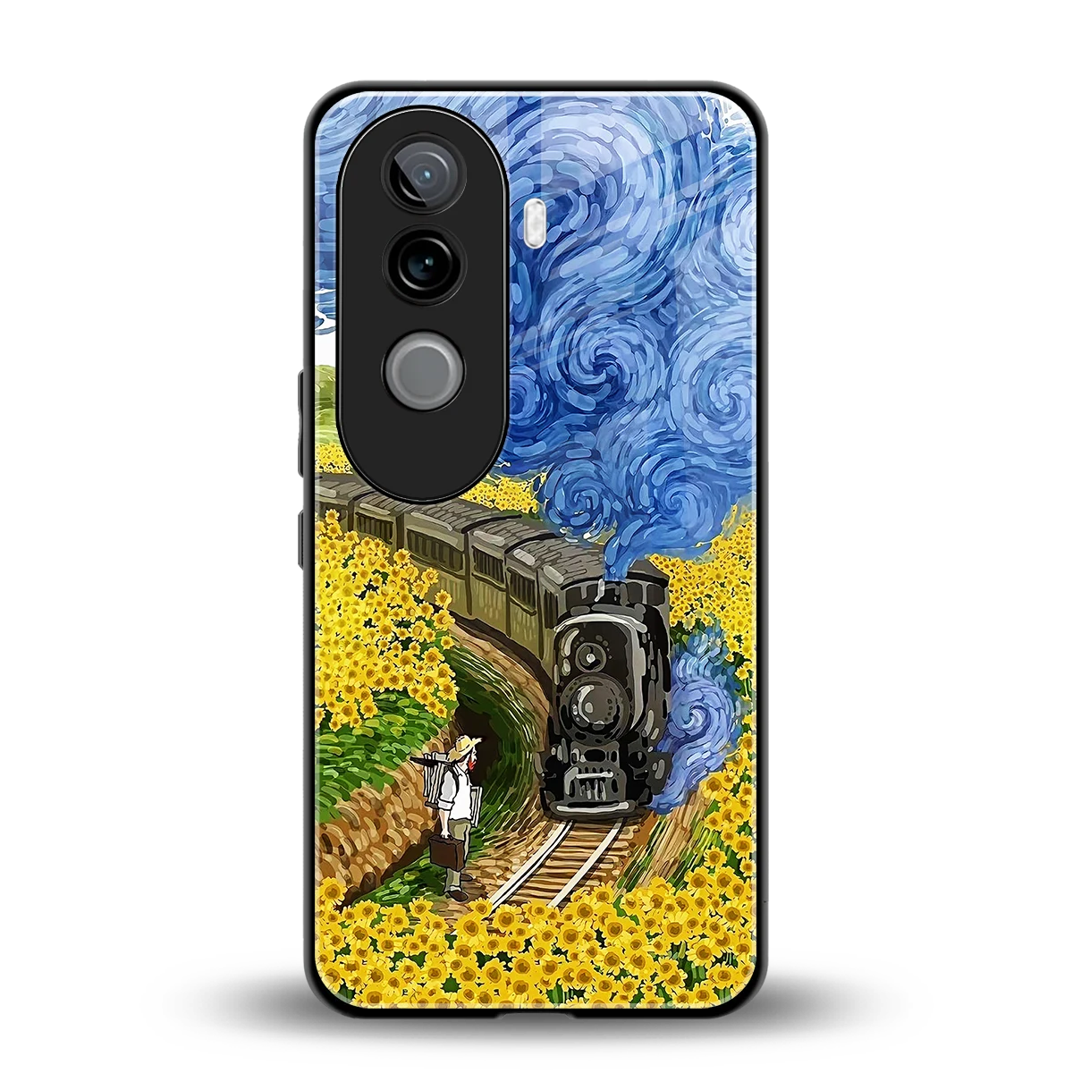 Starry Wait back phone cover | glass case for vivo v40e