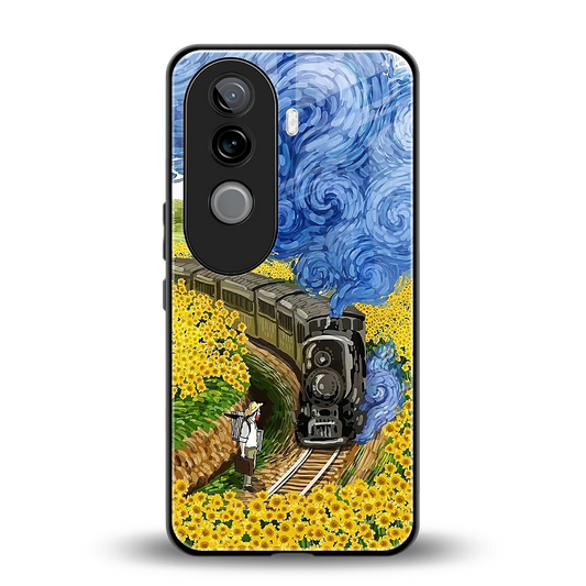 Starry Wait back phone cover | glass case for vivo v40e