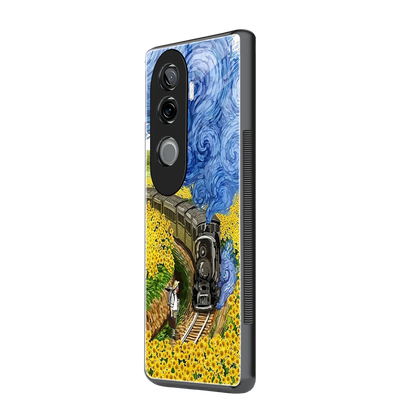 Starry Wait vivo v40e mobile cover | shockproof glass phone case