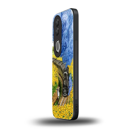 Starry Wait vivo v50 mobile cover | shockproof glass phone case