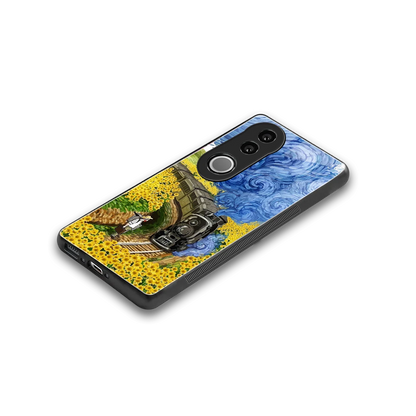 Starry Wait stylish phone case for vivo v50 | glossy glass and slim fit
