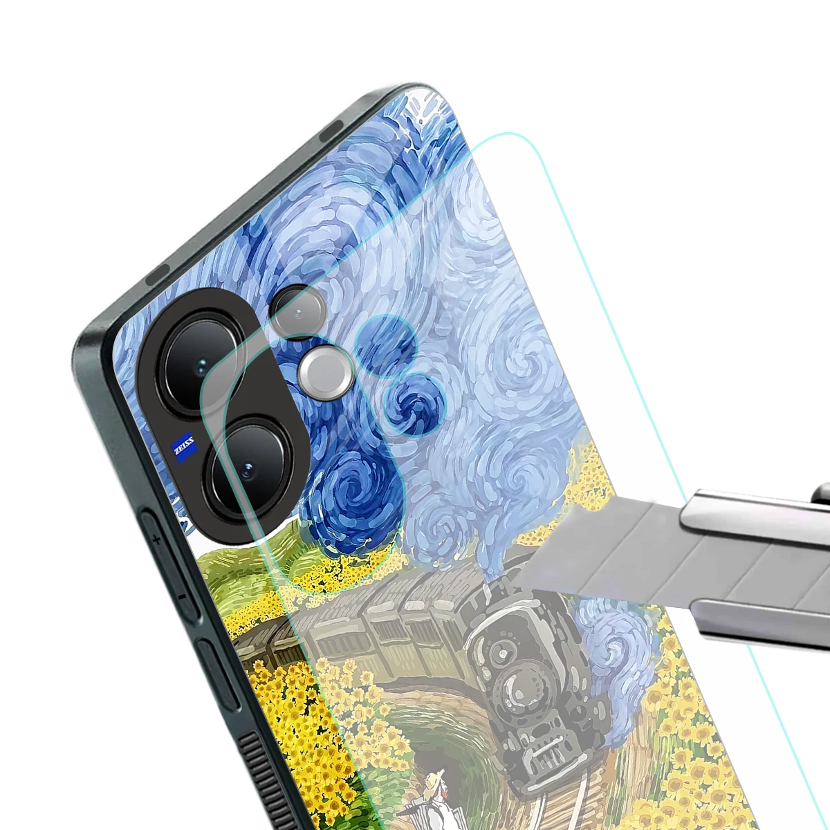 Starry Wait stylish phone case for vivo v60 | glossy glass and slim fit