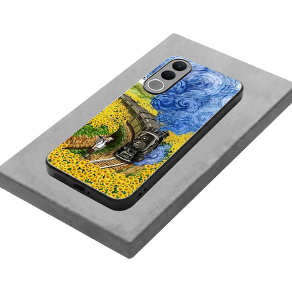 Starry Wait stylish phone case for vivo v70 fe | glossy glass and slim fit