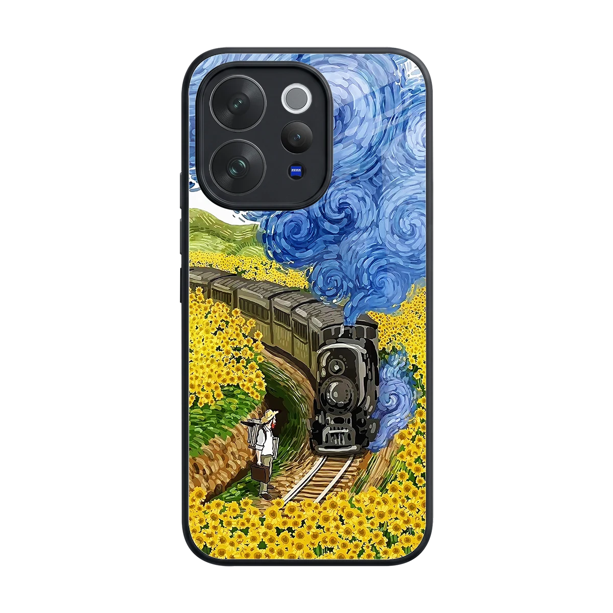 Starry Wait back phone cover | glass case for vivo v70 elite