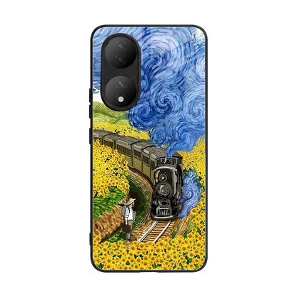 Starry Wait back phone cover | glass case for Vivo-y100