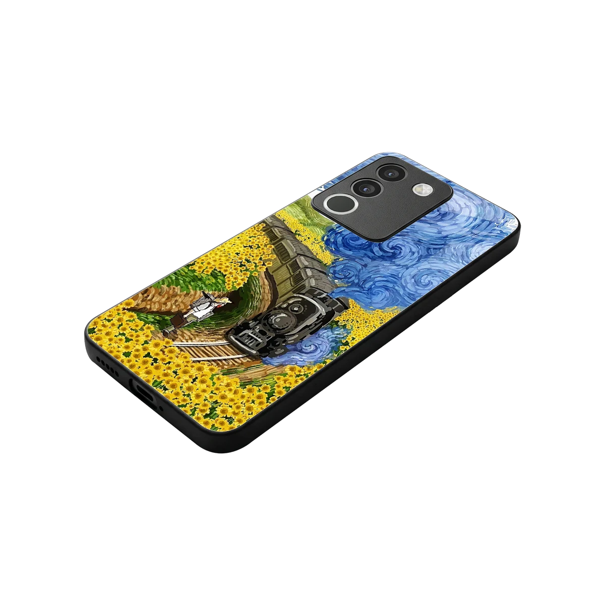 Starry Wait stylish phone case for vivo y200 5g | glossy glass and slim fit