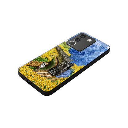Starry Wait stylish phone case for vivo y200 5g | glossy glass and slim fit