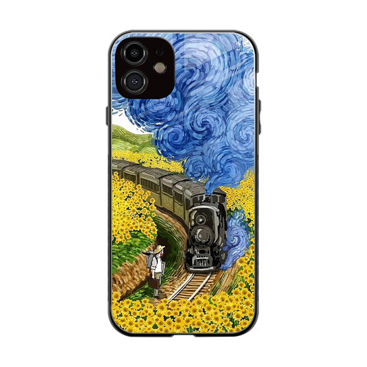 Starry Wait back phone cover | glass case for iphone 12