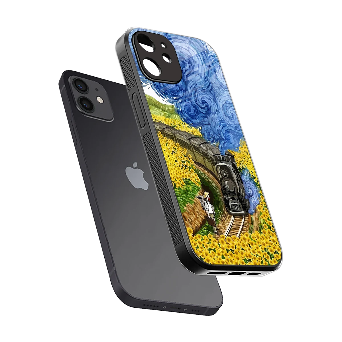 Starry Wait sleek iphone 11 cover with tempered glass back and TPU edges