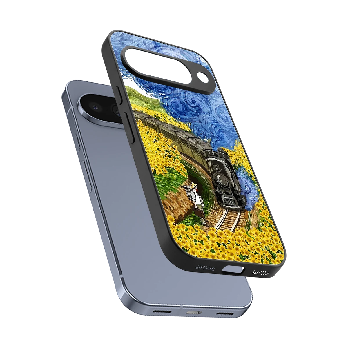 Starry Wait sleek google pixel 10 cover with tempered glass back and TPU edges