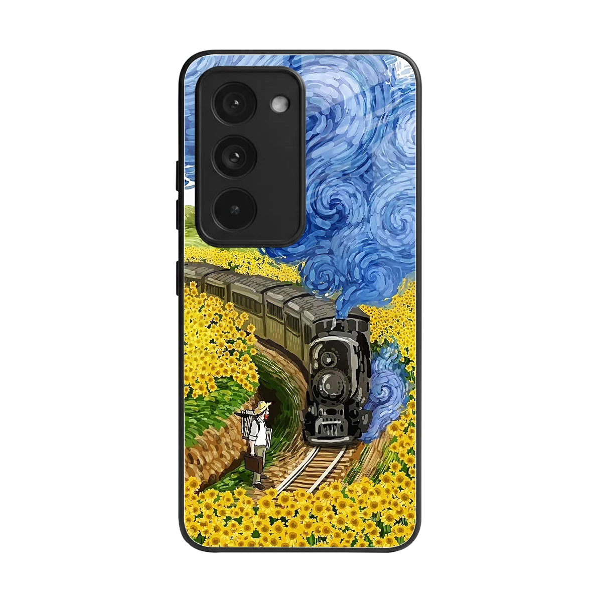Starry Wait back phone cover | glass case for redmi 15 5g