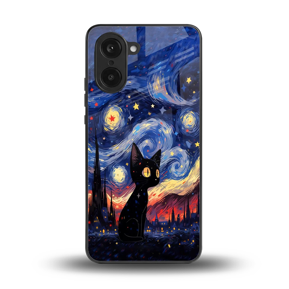 Starry Whiskers back phone cover | glass case for oneplus nord ce5 5g