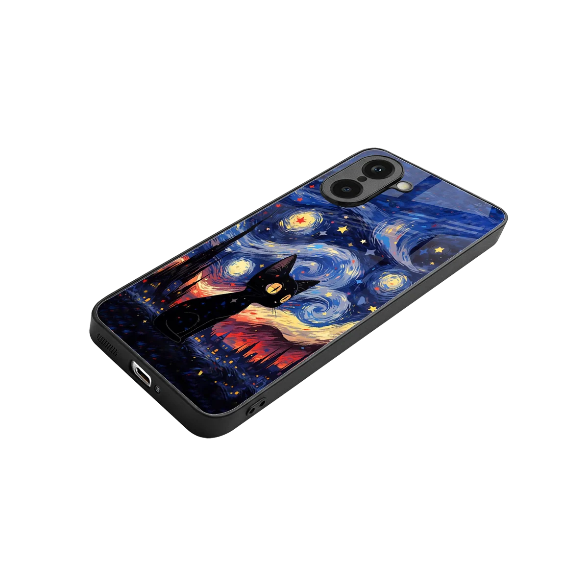 Starry Whiskers stylish phone case for oneplus nord ce5 5g | glossy glass and slim fit