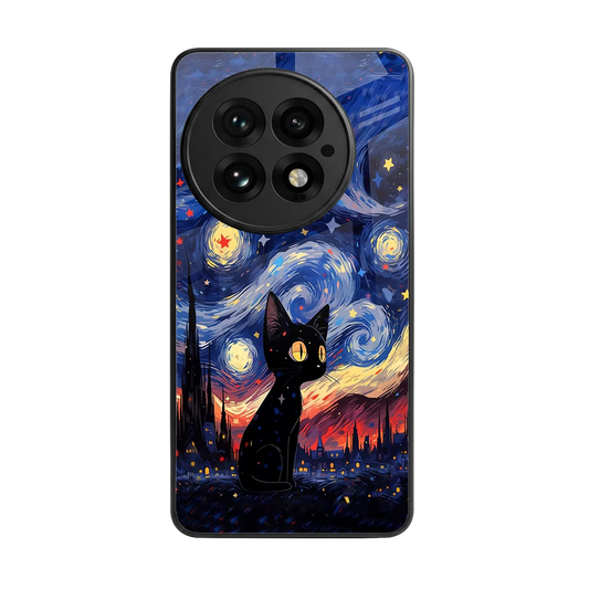 Starry Whiskers back phone cover | glass case for oneplus 13