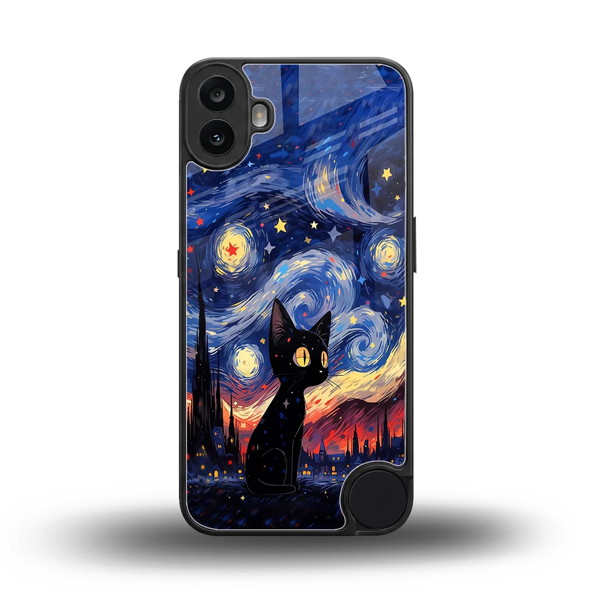 Starry Whiskers back phone cover | glass case for cmf nothing phone 1