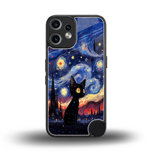 Starry Whiskers back phone cover | glass case for cmf nothing phone 2 pro