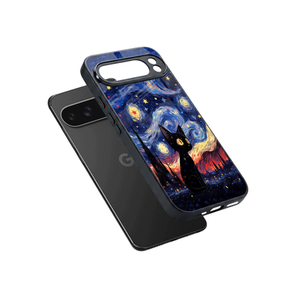 Starry Whiskers sleek google pixel 10 pro xl cover with tempered glass back and TPU edges
