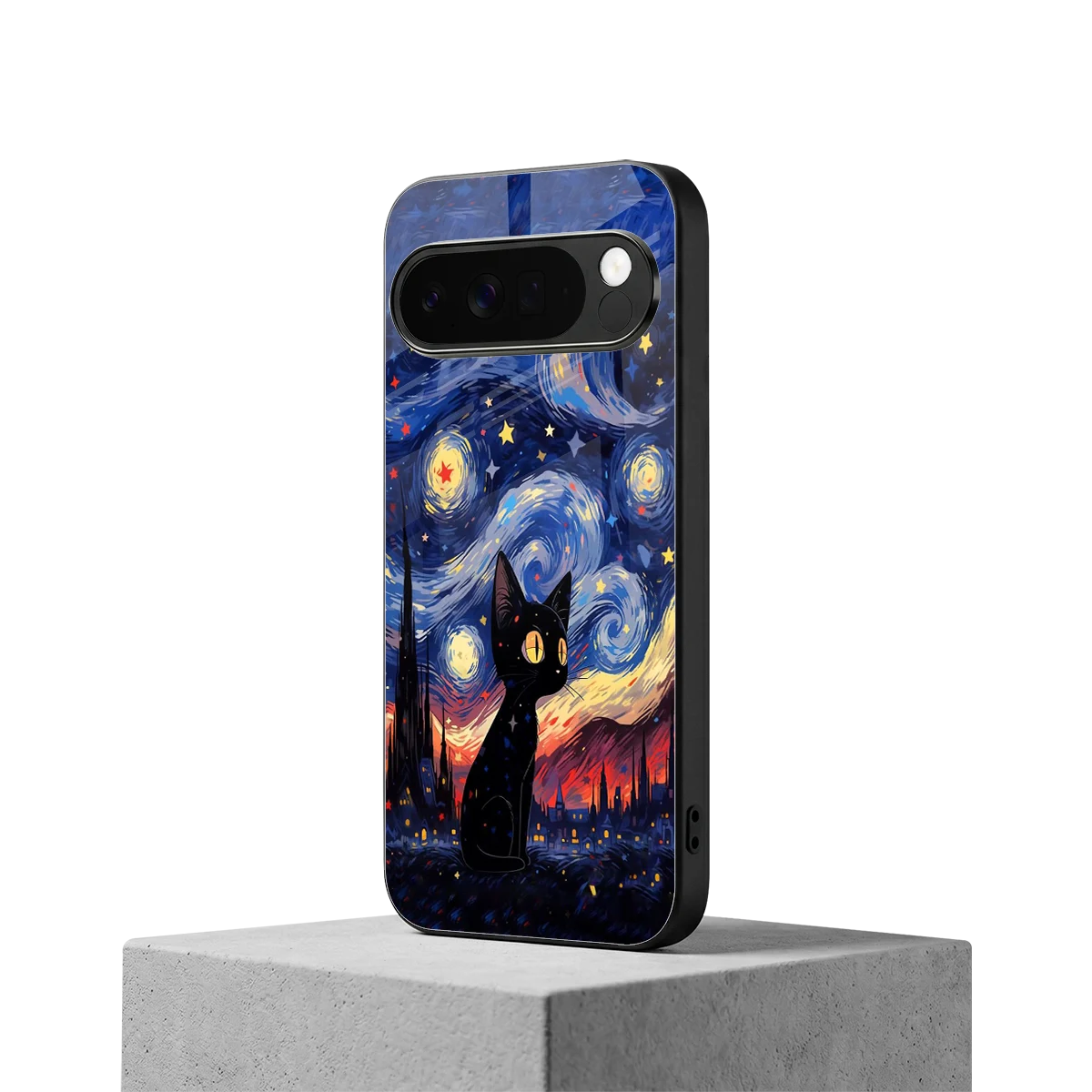 Starry Whiskers google pixel 10 pro xl mobile cover | shockproof glass phone case