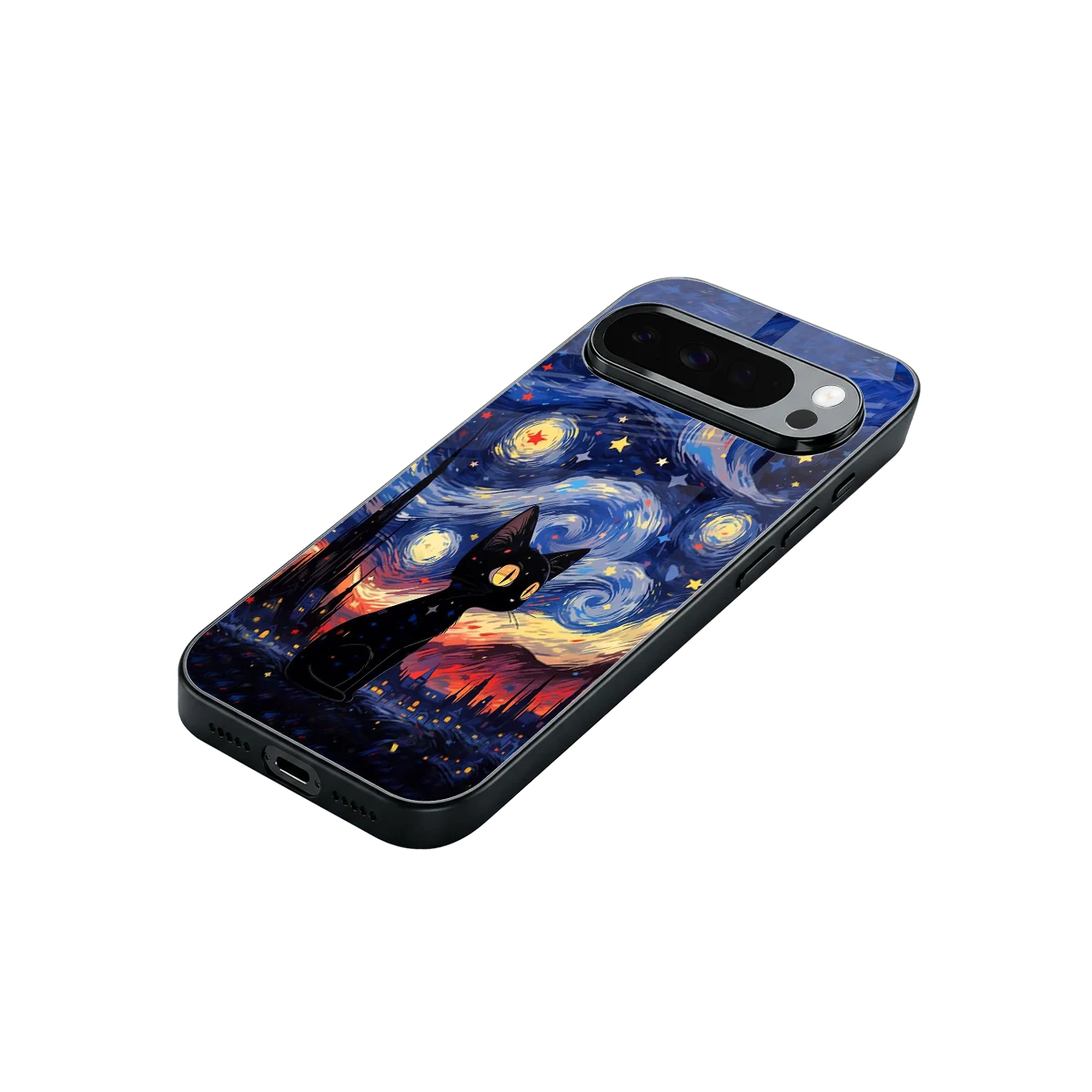 Starry Whiskers stylish phone case for google pixel 10 pro xl | glossy glass and slim fit